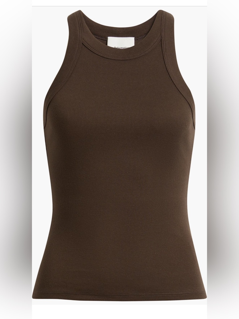 Reformation Tasha ribbed Sleeveless Tank Top - Brown